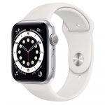 Apple Watch Series 6 (GPS) M00D3LL 44mm Silver Aluminum Case with sport band