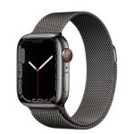 Apple Watch Series 7 Graphite Stainless Steel Case with Milanese Loop- 45mm - GPS + Cellular