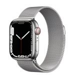 Apple Watch Series 7 Silver Stainless Steel Case with Milanese Loop- 45mm - GPS + Cellular