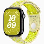 Apple Watch Series 10 GPS, 46mm Jet Black Aluminum Case with Volt Splash Nike Sport Band