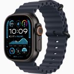 Apple Watch Ultra 2 GPS + Cellular, 49mm Black Titanium Case with Navy Ocean Band