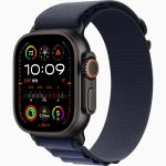 Apple Watch Ultra 2 GPS + Cellular, 49mm Black Titanium Case with Navy Alpine Loop
