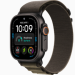 Apple Watch Ultra 4 GPS + Cellular, 49mm Black Titanium Case / Natural Titanium Case with Dark Olive Alpine Loop - Image 2