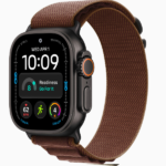 Apple Watch Ultra 4 GPS + Cellular, 49mm Black Titanium Case / Natural Titanium with Burgundy Alpine Loop - Image 2