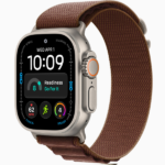 Apple Watch Ultra 4 GPS + Cellular, 49mm Black Titanium Case / Natural Titanium with Burgundy Alpine Loop