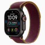 Apple Watch Ultra 4 GPS + Cellular, 49mm Black Titanium Case / Natural Titanium Case with Burgundy Trail Loop - Image 2