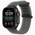 Apple Watch Ultra 4 GPS + Cellular, 49mm Black Titanium Case / Natural Titanium Case with Translucent Black Ocean Band - Image 2
