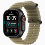 Apple Watch Ultra 4 GPS + Cellular, 49mm Black Titanium Case / Natural Titanium Case with Translucent Kelp Ocean Band